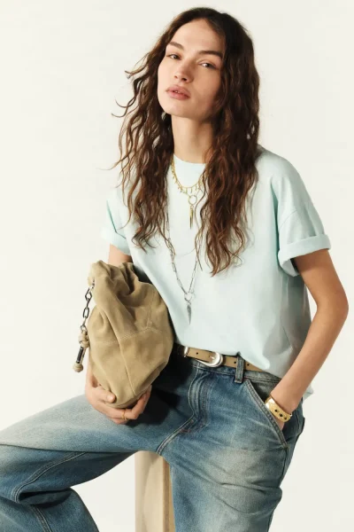 Ba&sh - חולצת טי Rosie – 1E25ROSI_BLEUCIEL – bleuciel – 1