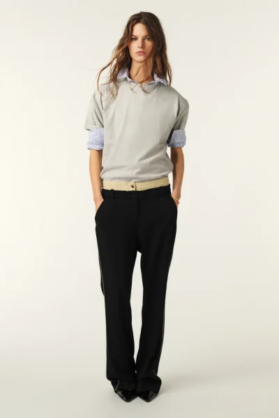 Ba&sh - חולצת טי Rosie – 1E25ROSI_GRISCHINE – grischine – 1