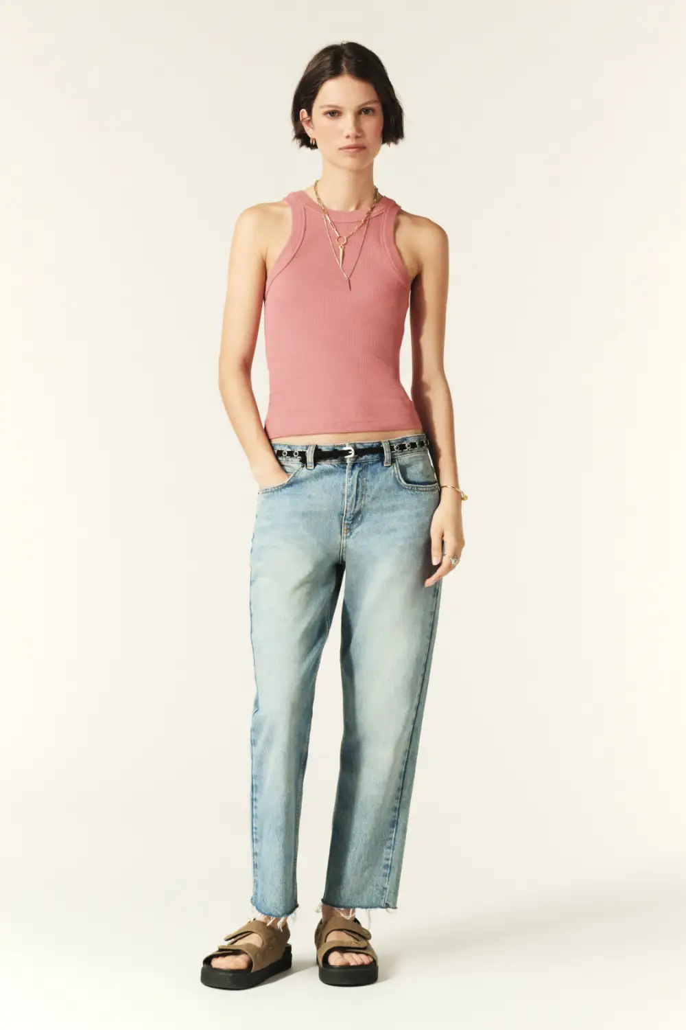 Ba&sh - חולצת טי Cynda – 1H24CYND_BLUSH – blush – 1