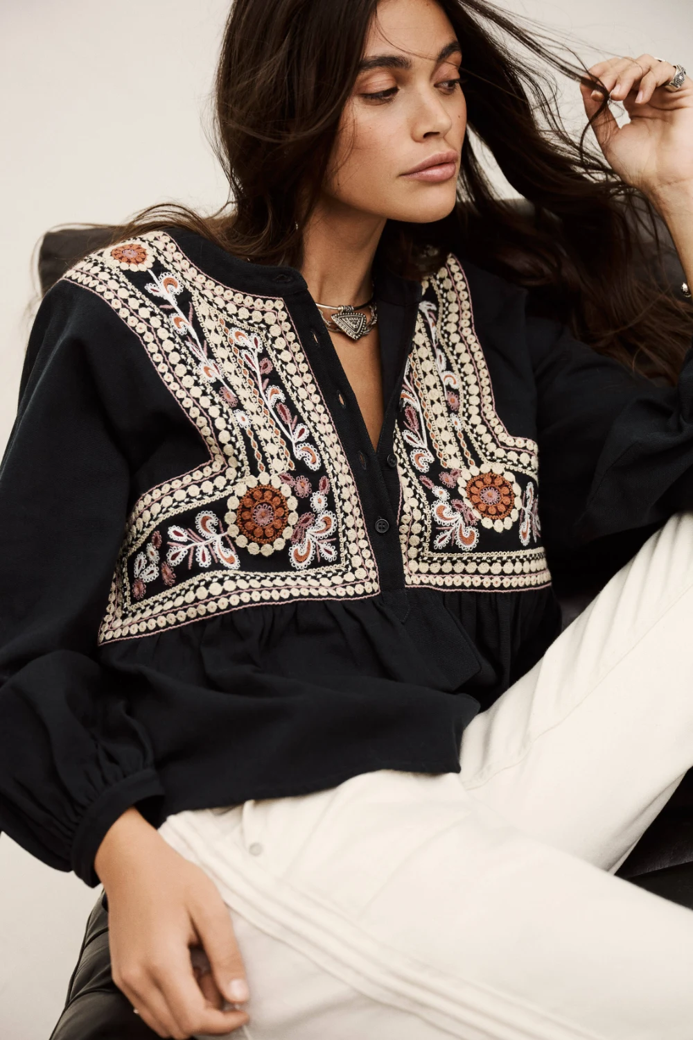 Ba&sh - חולצה Alec – 1H25ALEC_CARBONE – 1