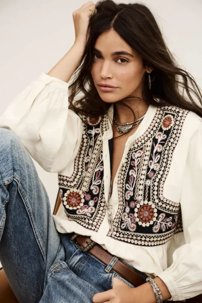 Ba&sh - חולצה Alec – 1H25ALEC_ECRU – 2