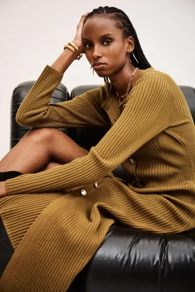 Ba&sh - שמלה Anisa – 1H25ANIS_BRONZE – 1