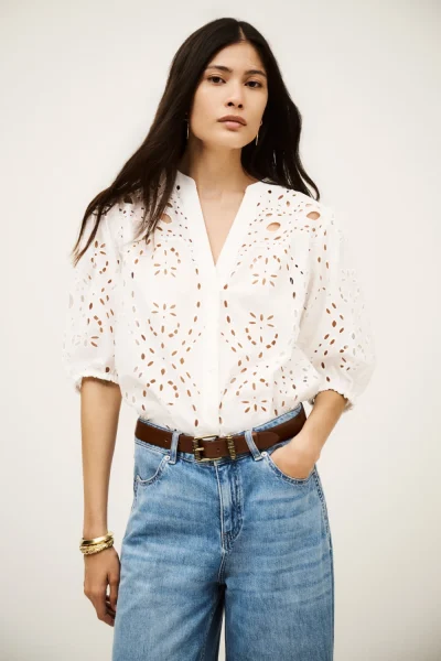 Ba&sh - חולצה Beatrice – 1H25BEAT_ECRU – 2