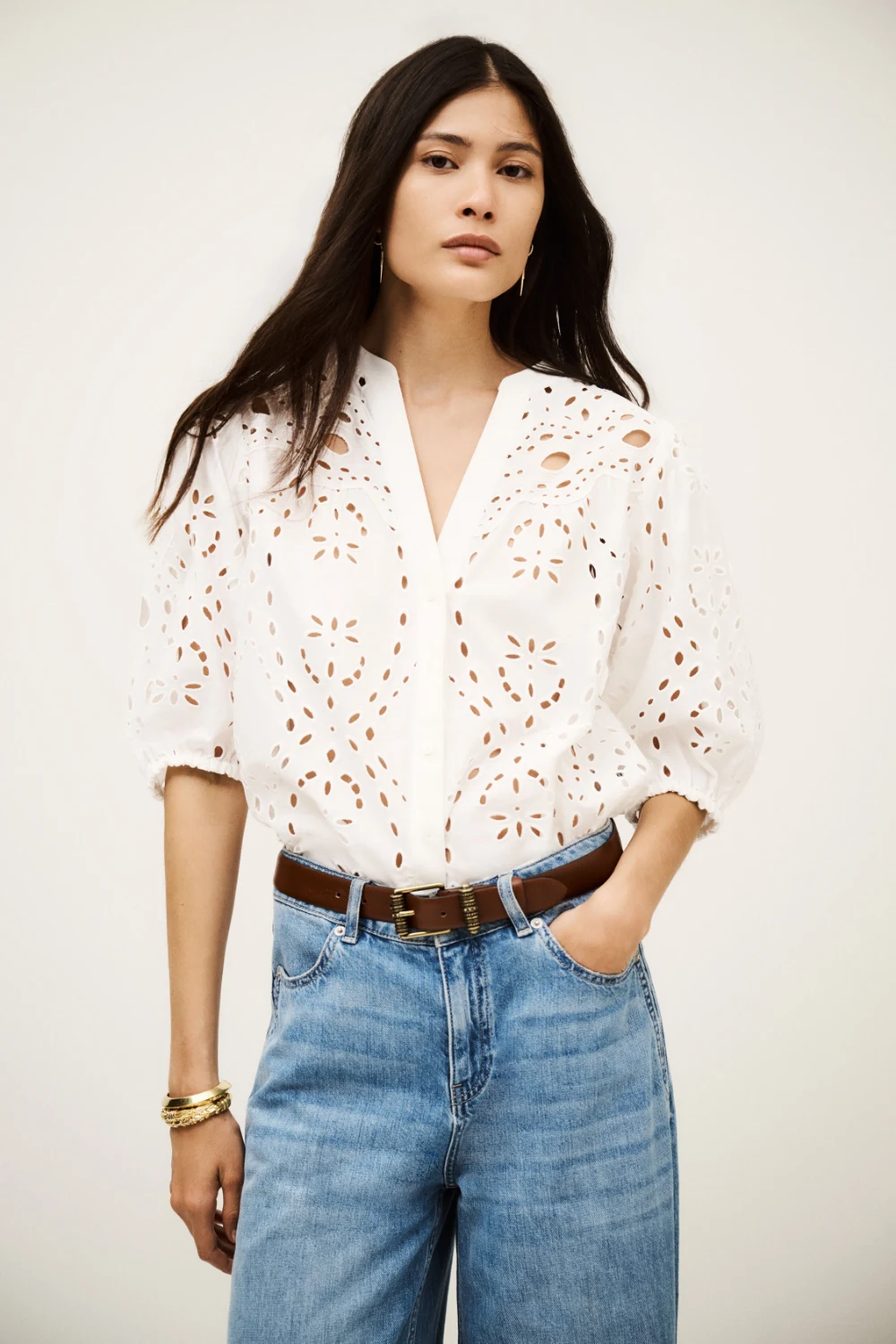 Ba&sh - חולצה Beatrice – 1H25BEAT_ECRU – 2