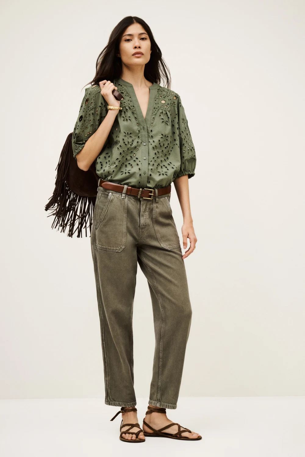 Ba&sh - חולצה Beatrice – 1H25BEAT_KAKI – 1