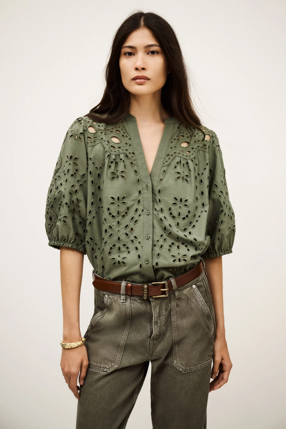 Ba&sh - חולצה Beatrice – 1H25BEAT_KAKI – 1