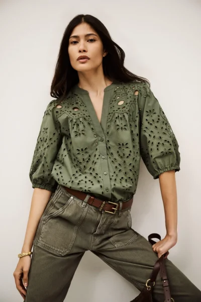 Ba&sh - חולצה Beatrice – 1H25BEAT_KAKI – 2