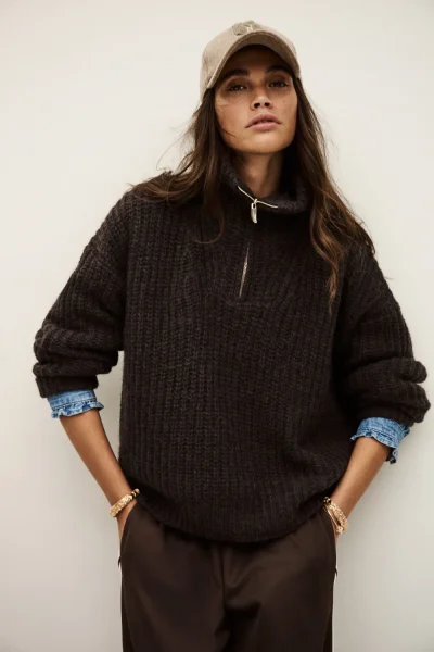 Ba&sh - קרדיגן Beltane – 1H25BELT_CHOCOLAT – 2