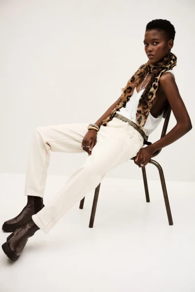 Ba&sh - מכנסיים Cali – 1H25CALI_ECRU – 1