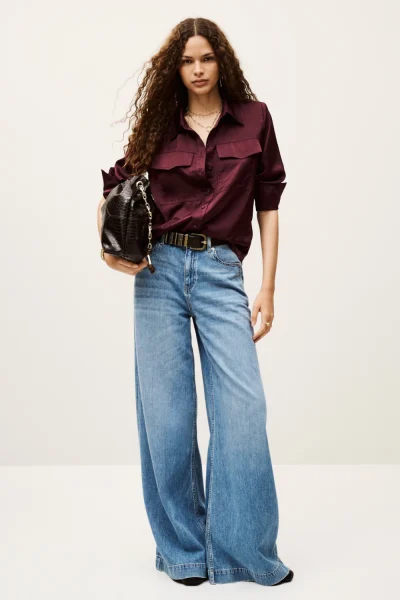 Ba&sh - חולצה Canoli – 1H25CANO_PRUNE – 1