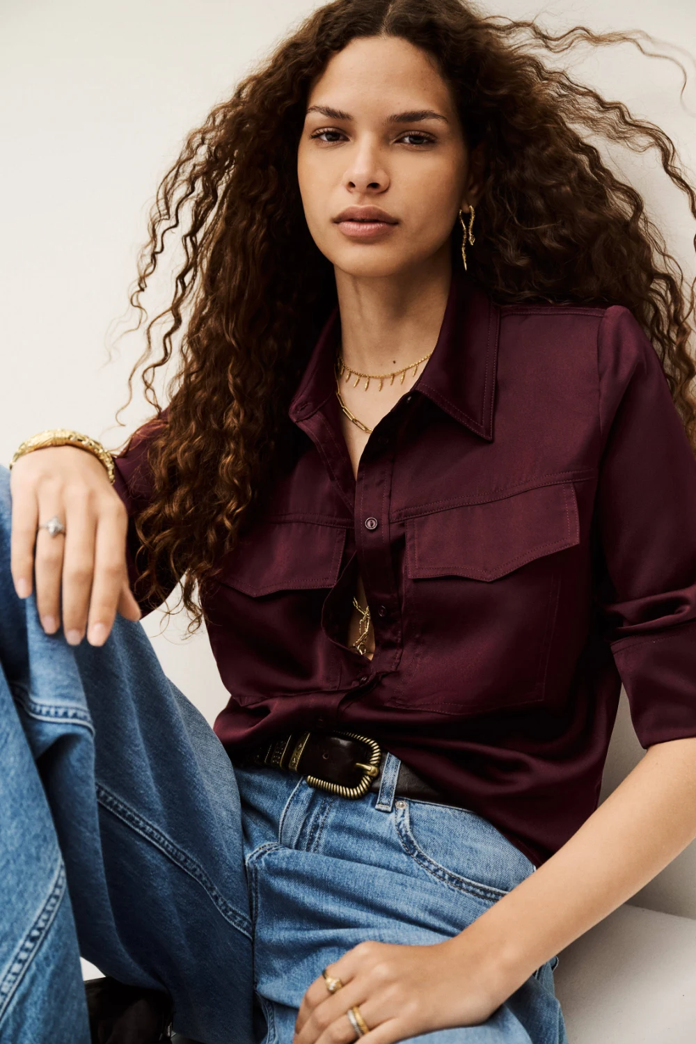 Ba&sh - חולצה Canoli – 1H25CANO_PRUNE – 1