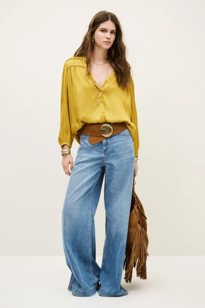 Ba&sh - חולצה Cessia – 1H25CESS_CURRY – 1