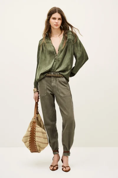 Ba&sh - חולצה Cessia – 1H25CESS_KAKI – 1