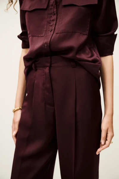 Ba&sh - מכנסיים Charly – 1H25CHAR_PRUNE – 1