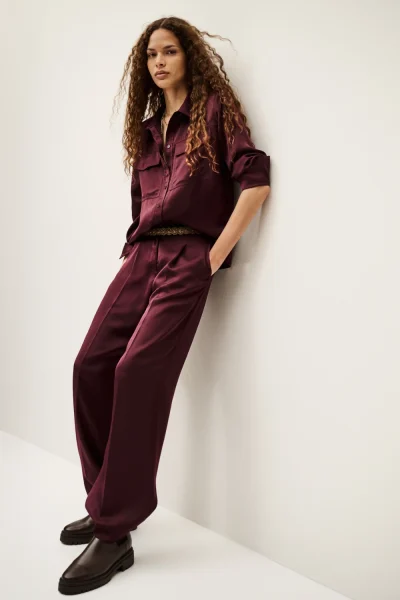 Ba&sh - מכנסיים Charly – 1H25CHAR_PRUNE – 2