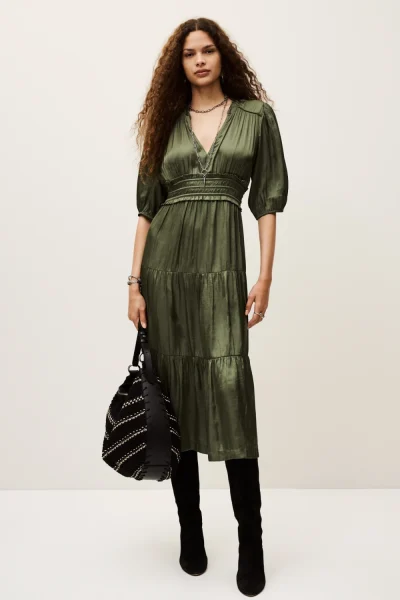 Ba&sh - שמלה Cleli – 1H25CLEL_KAKI – 1