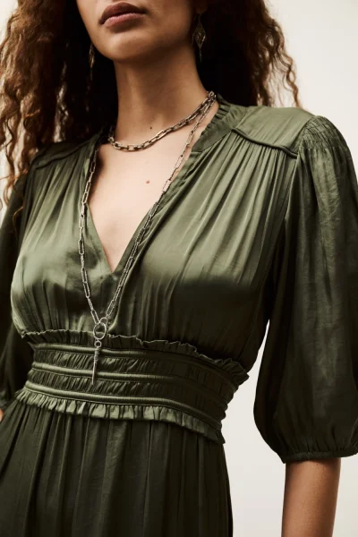 Ba&sh - שמלה Cleli – 1H25CLEL_KAKI – 2