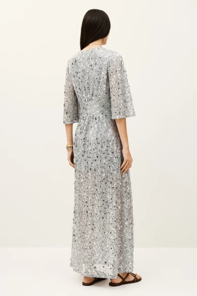 Ba&sh - שמלה Conny – 1H25CONN_SILVER – 4