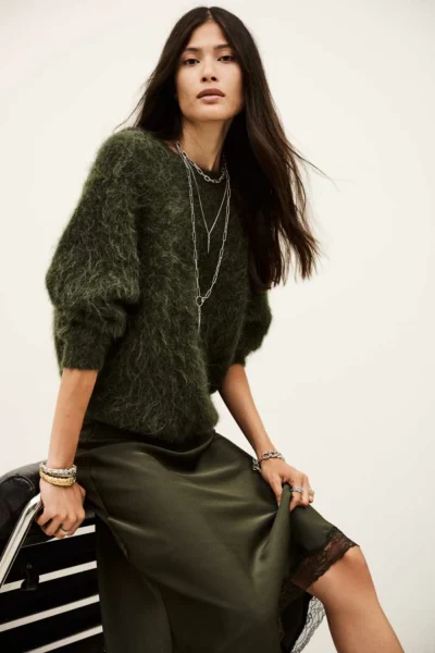 Ba&sh - חצאית Cyla – 1H25CYLA_KAKI – 1