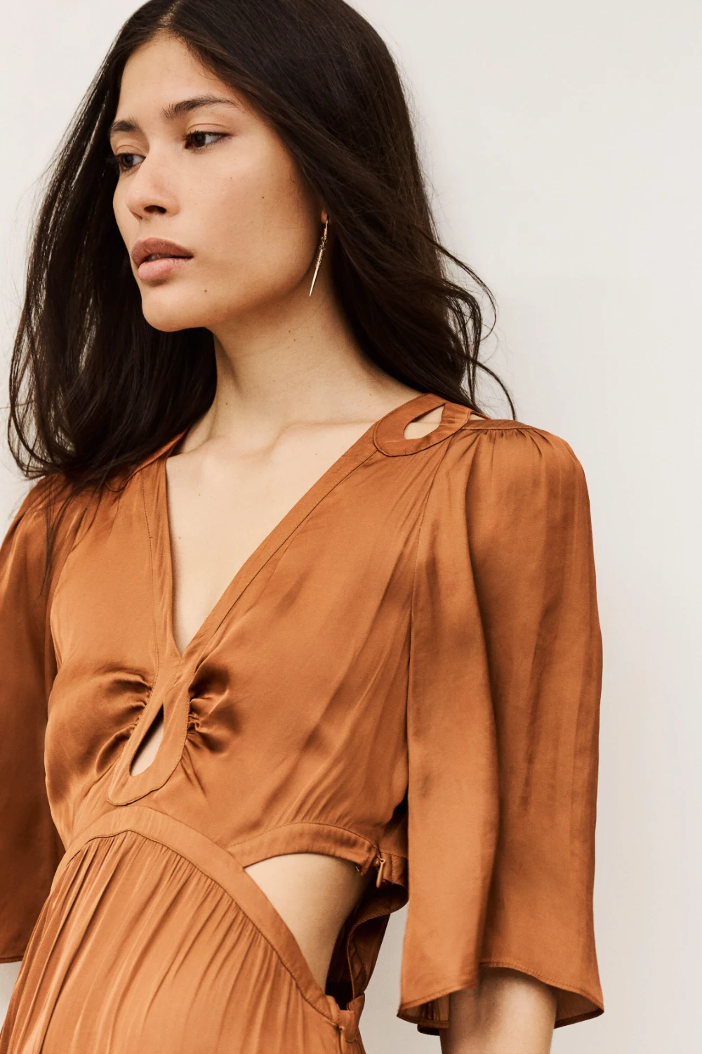 Ba&sh - שמלה Cylma – 1H25CYLM_PRALINE – 2