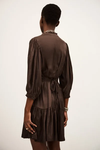 Ba&sh - שמלה Cyrilia – 1H25CYRI_CHOCOLAT – 4