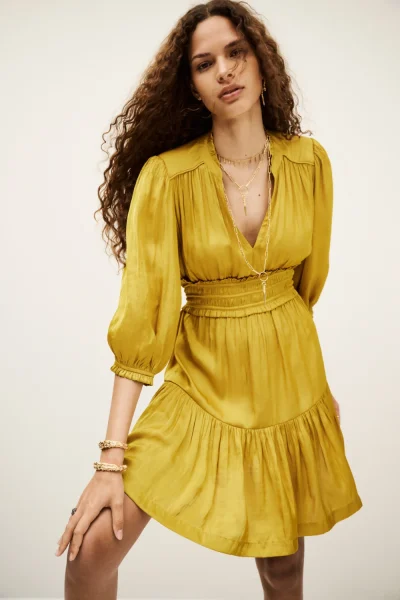 Ba&sh - שמלה Cyrilia – 1H25CYRI_CURRY – 1