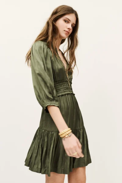 Ba&sh - שמלה Cyrilia – 1H25CYRI_KAKI – 1