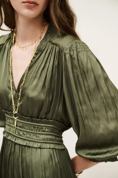 Ba&sh - שמלה Cyrilia – 1H25CYRI_KAKI – 1