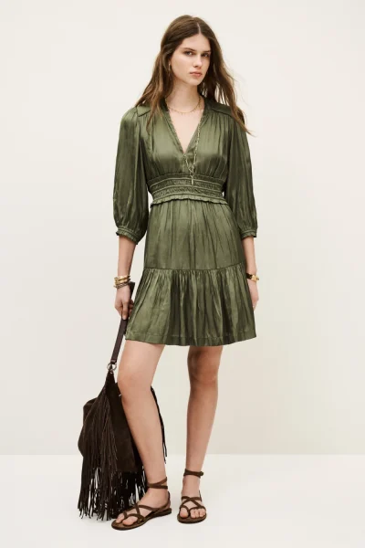 Ba&sh - שמלה Cyrilia – 1H25CYRI_KAKI – 2