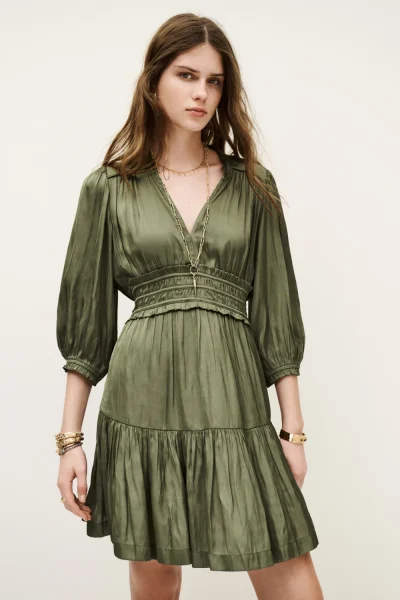 Ba&sh - שמלה Cyrilia – 1H25CYRI_KAKI – 3