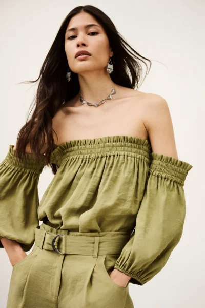 Ba&sh - חולצה Dalila – 1H25DALI_KAKI – 1