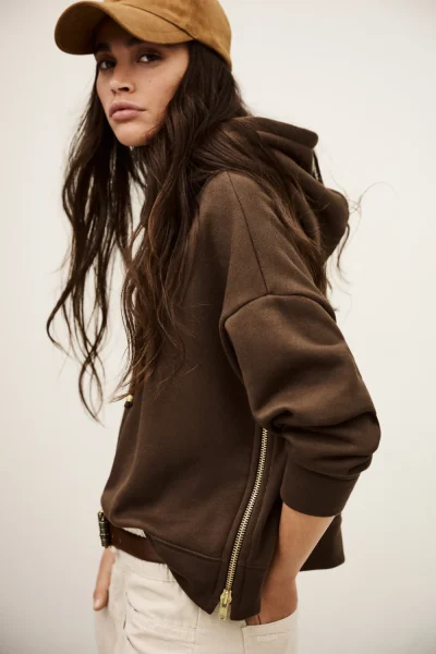 Ba&sh - סווטשירט Deedo – 1H25DEED_CHOCOLAT – 1