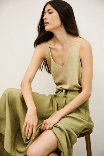 Ba&sh - חצאית Donia – 1H25DONI_KAKI – 1