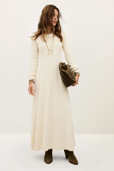 Ba&sh - שמלה Elise – 1H25ELIS_ECRU – 1