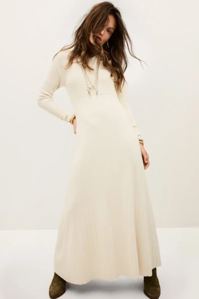 Ba&sh - שמלה Elise – 1H25ELIS_ECRU – 2