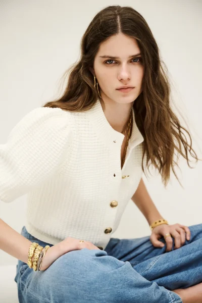 Ba&sh - קרדיגן Garance – 1H25GARA_ECRU – 1