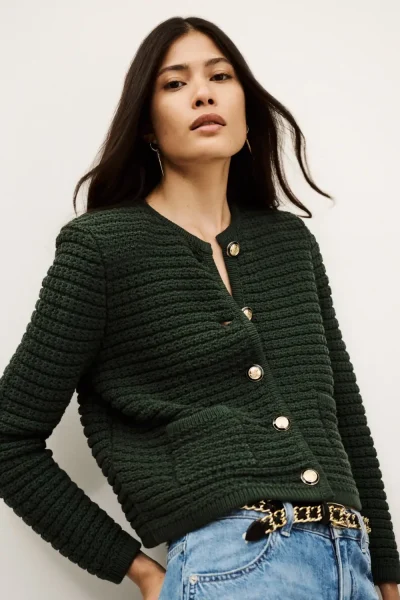 Ba&sh - קרדיגן Gaspard – 1H25GASP_VERTBOUTEILLE – 1