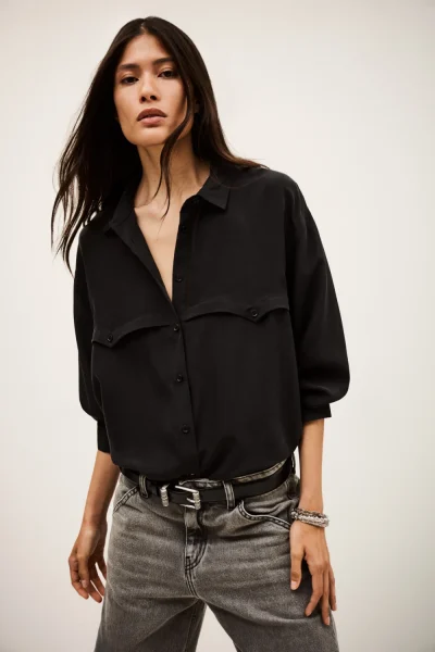 Ba&sh - חולצה Haora – 1H25HAOR_CARBONE – 1