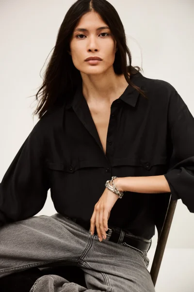 Ba&sh - חולצה Haora – 1H25HAOR_CARBONE – 1