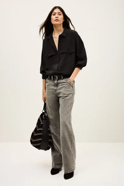 Ba&sh - חולצה Haora – 1H25HAOR_CARBONE – 2