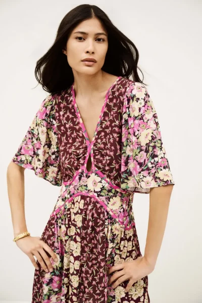 Ba&sh - שמלה Indrea – 1H25INDR_BORDEAUX – 1