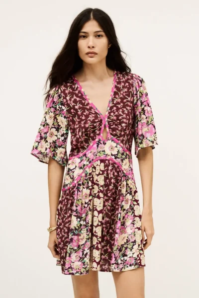 Ba&sh - שמלה Indrea – 1H25INDR_BORDEAUX – 2