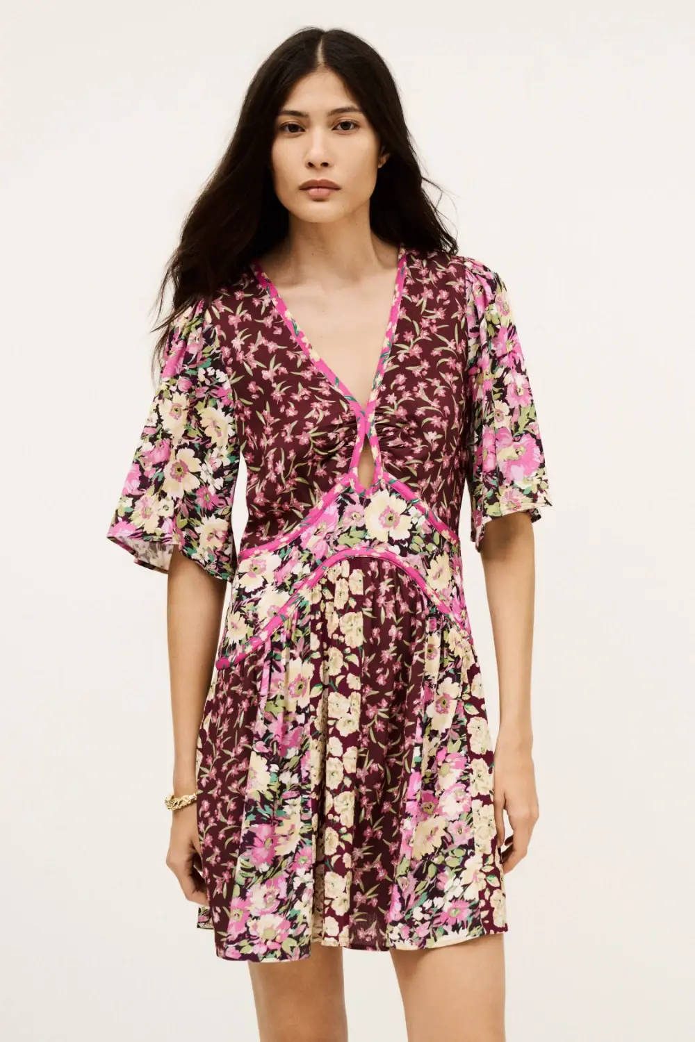 Ba&sh - שמלה Indrea – 1H25INDR_BORDEAUX – 2