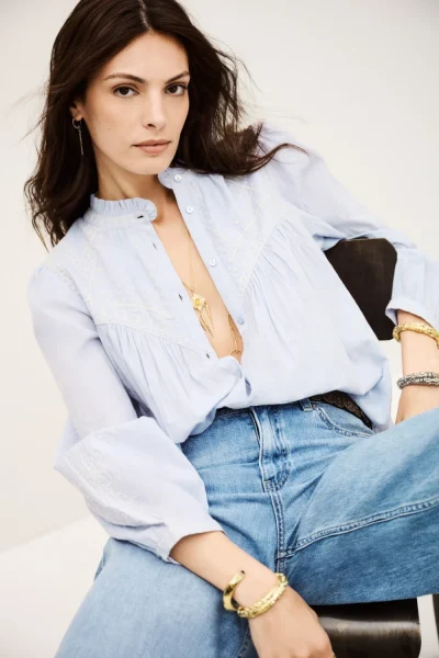 Ba&sh - חולצה Jaky – 1H25JAKY_BLEUCIEL – 1