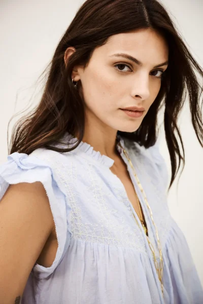 Ba&sh - חולצה Janny – 1H25JANN_BLEUCIEL – 1