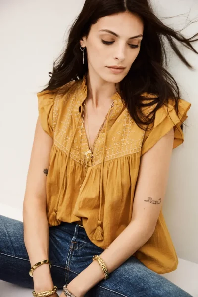 Ba&sh - חולצה Janny – 1H25JANN_SABLE – 3