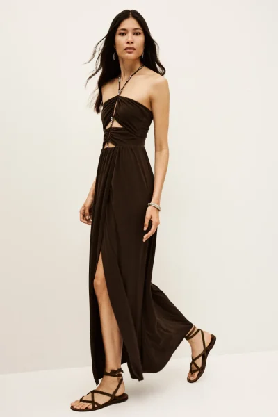 Ba&sh - שמלה Jea – 1H25JEA_CHOCOLAT – 1