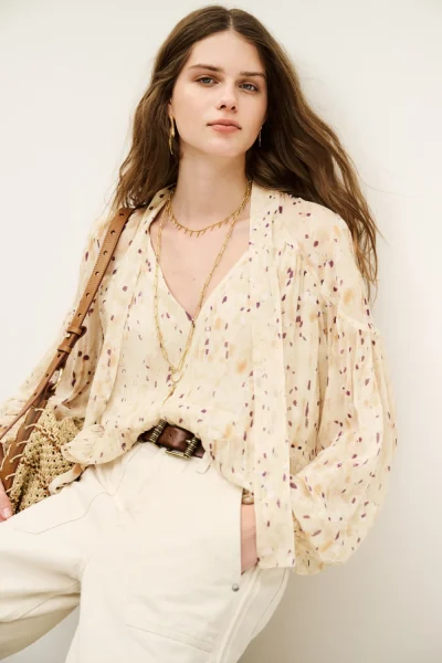 Ba&sh - חולצה Kamala – 1H25KAMA_BEIGE – 1