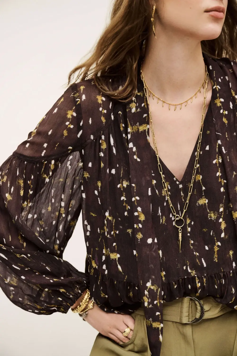 Ba&sh - חולצה Kamala – 1H25KAMA_CHOCOLAT – 2