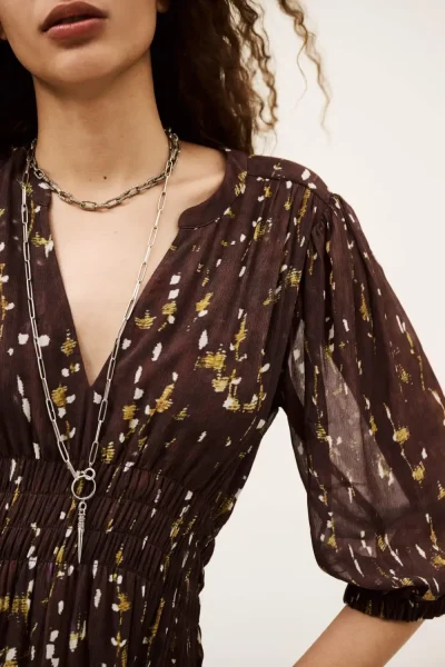 Ba&sh - שמלה Kanissa – 1H25KANI_CHOCOLAT – 2